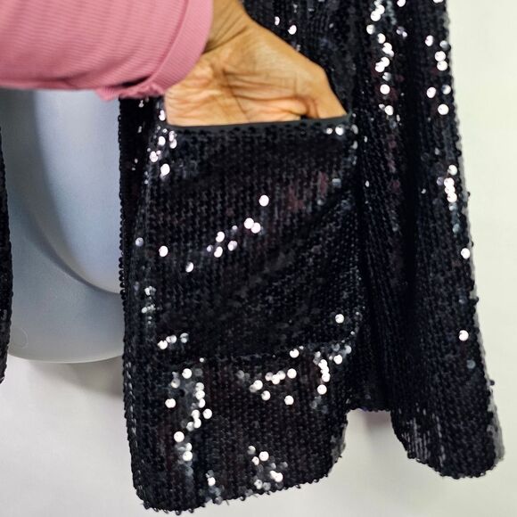 NWT Kancy Kole Black Sequin Short and Blazer Set - Picture 8 of 13